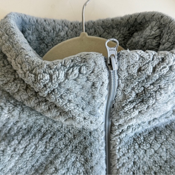 Columbia Fleece jacket dusty blue pockets full zipper high adjustable collar L - Picture 15 of 15